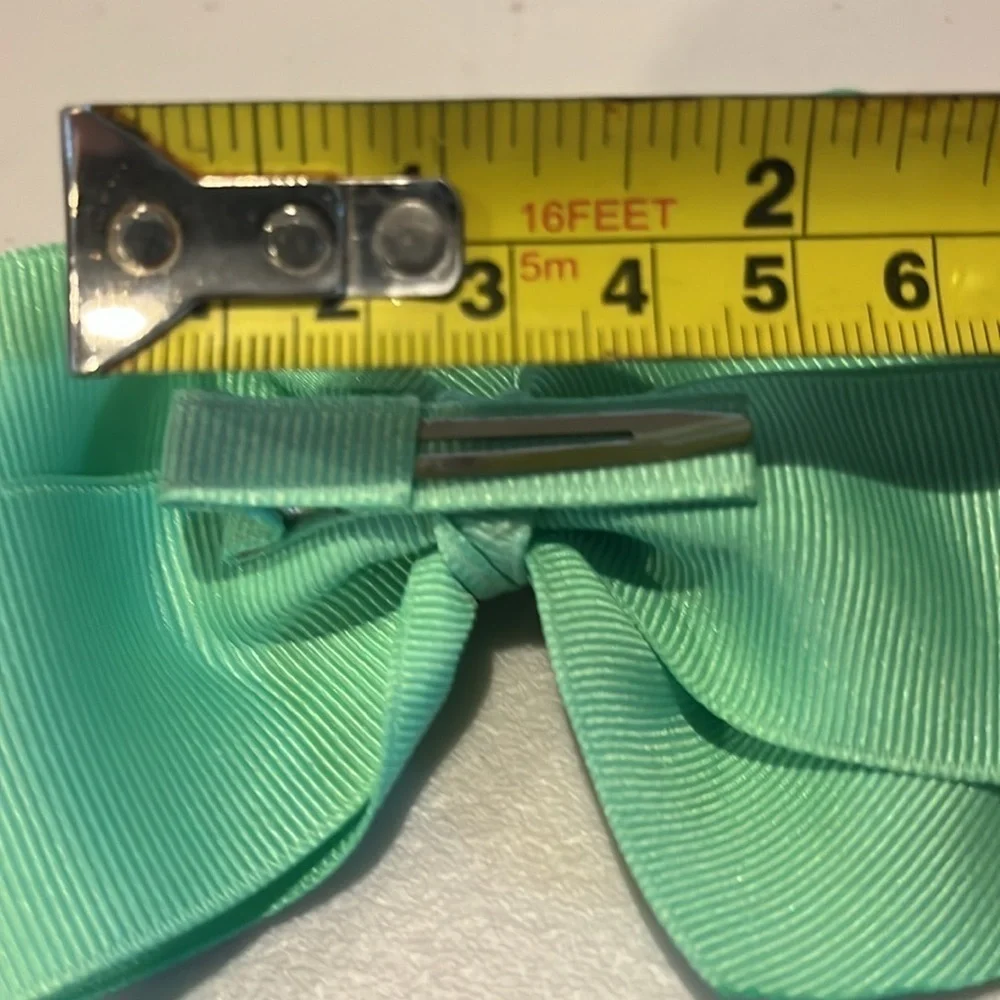 girls hair bows clips. Bundle of 10. 4 inch total length.  2 inch alligator clip